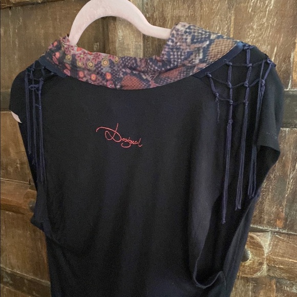 Desigual Shawl with fringe Neckline Midi Dress - Picture 12 of 15